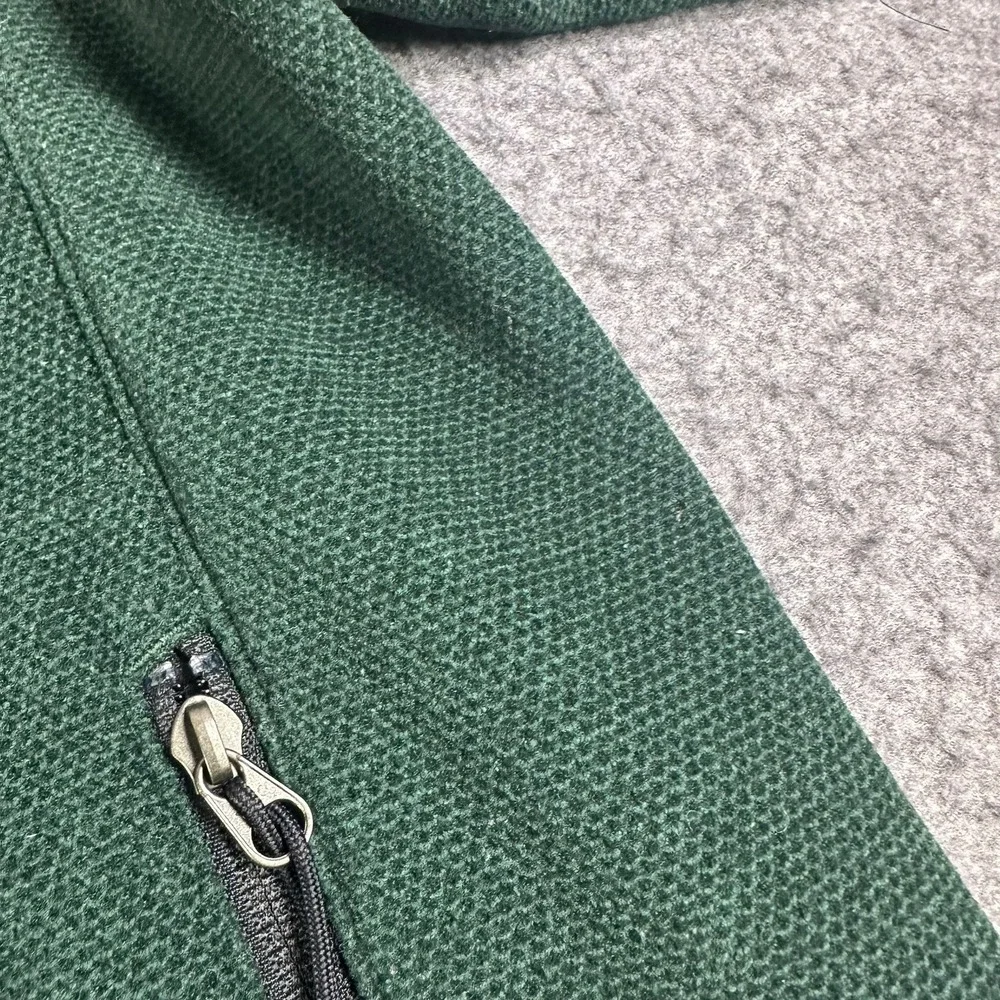 The North Face Green Textured Fleece 1/2 Zip‎ Pullover Men's XL Jacket Polartec